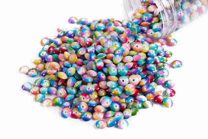Multi Color Round Shape Plastic Beads Package of 50 Grams