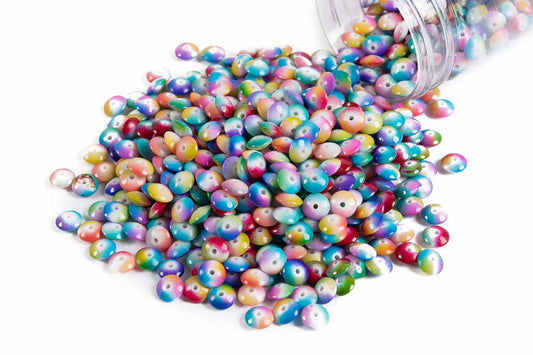 Multi Color Round Shape Plastic Beads Package of 50 Grams