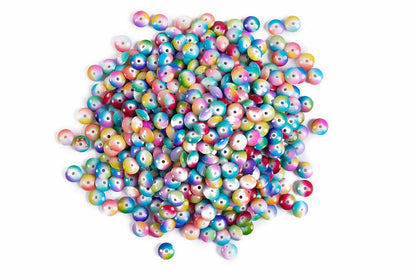 Multi Color Round Shape Plastic Beads Package of 50 Grams