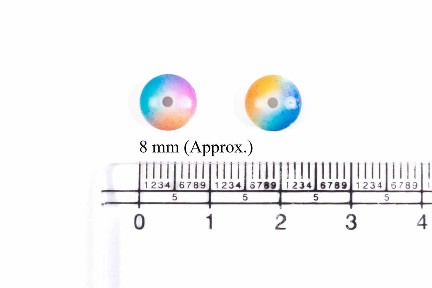 Multi Color Round Shape Plastic Beads Package of 50 Grams