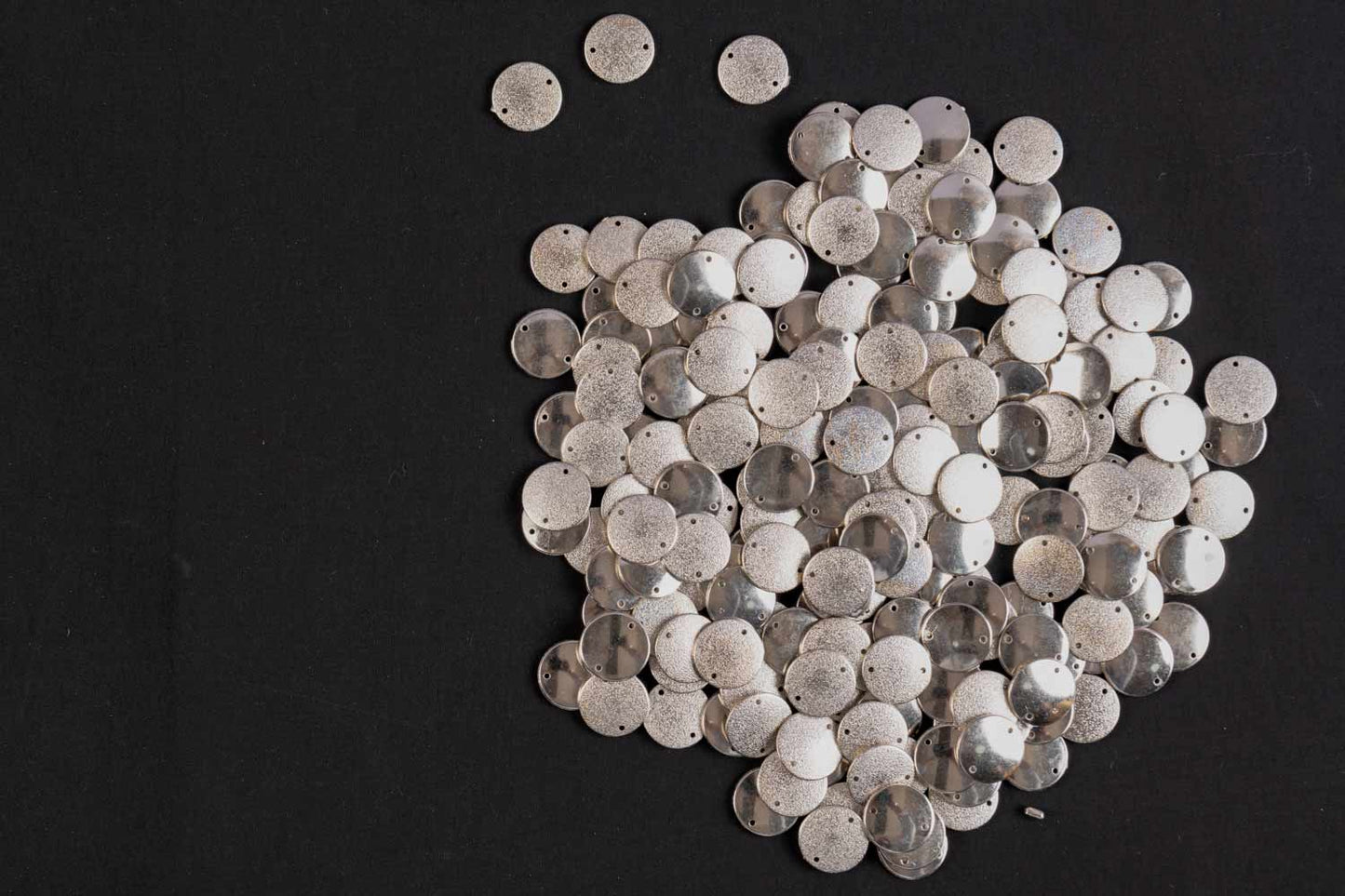 Silver Color Round Shape Plastic Beads Package of 50 Grams