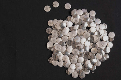 Silver Color Round Shape Plastic Beads Package of 50 Grams