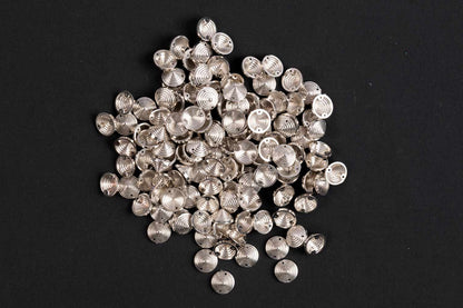 Silver Color Cap Shape Plastic Beads Package of 50 Grams