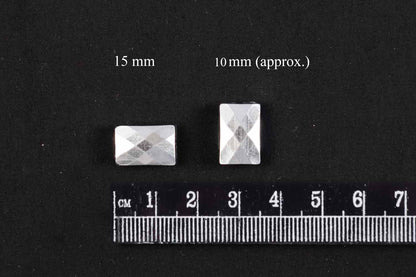 Grey Color Rectangle Shape Plastic Beads Package of 50 Grams