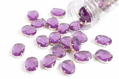 Mohan Shoppe Plastic Stones for Embroidery Work Ladies Suits, Dresses, Blouses, Gowns, Beading, Art and Craft and Decoration, Package of 20 Pieces