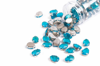 Mohan Shoppe Plastic Stones for Embroidery Work Ladies Suits, Dresses, Blouses, Gowns, Beading, Art and Craft and Decoration, Package of 20 Pieces