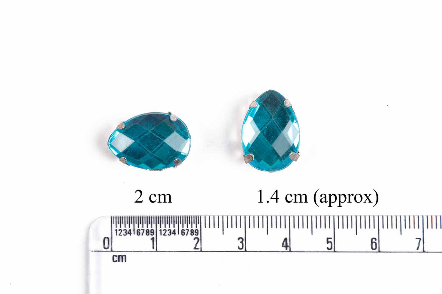 Mohan Shoppe Plastic Stones for Embroidery Work Ladies Suits, Dresses, Blouses, Gowns, Beading, Art and Craft and Decoration, Package of 20 Pieces