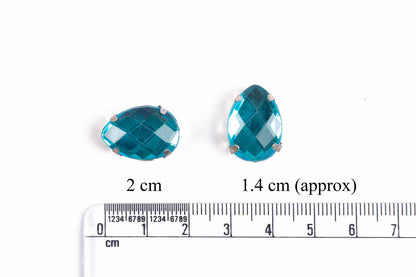 Mohan Shoppe Plastic Stones for Embroidery Work Ladies Suits, Dresses, Blouses, Gowns, Beading, Art and Craft and Decoration, Package of 20 Pieces