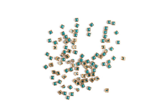 Mohan Shoppe Plastic Stones for Embroidery Work Ladies Suits, Dresses, Blouses, Gowns, Beading, Art and Craft and Decoration, Package of 50 grams