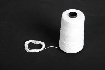 Mohan Shoppe White Color Polyester Thread/Adda Cone/Polyester Tana, Package of 6 Pieces