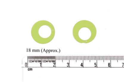 Mohan Shoppe Light Green Round Shape Plastic Sequins for Suits, Dresses, Sarees, Craft Material, Decoration etc. (Package of 50 Grams)