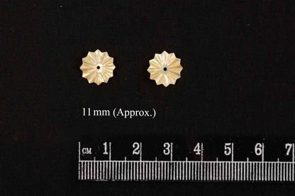 Mohan Shoppe Beige Flower Shape Plastic Sequins for Suits, Dresses, Sarees, Craft Material, Decoration etc. (Package of 50 Grams)