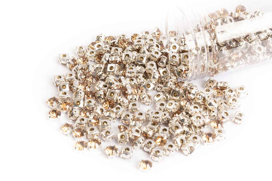 Sew On Rhinestone Softy Chaton's in Flat Back Metal Setting 6mm