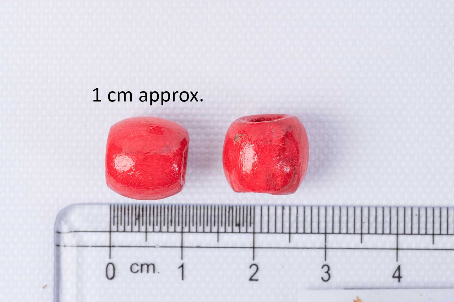 Red Color Wooden Beads Package of 100 Grams package of 100 gm