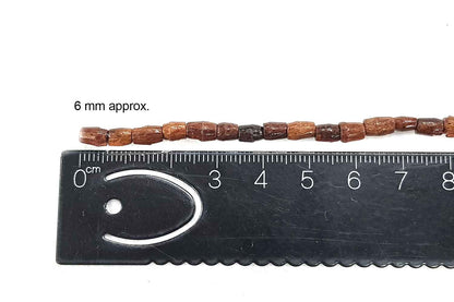 Brown Color Wooden Beads Package of 10 Strings (1 String=75 Beads Approx.)