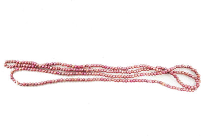 Onion Color Round Shape Wooden Beads Package of 10 Strings (1 String=150 Beads Approx.)