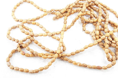 Light Camel Color Oval Shape Wooden Beads Package of 10 Strings (1 String=85 Beads Approx.)