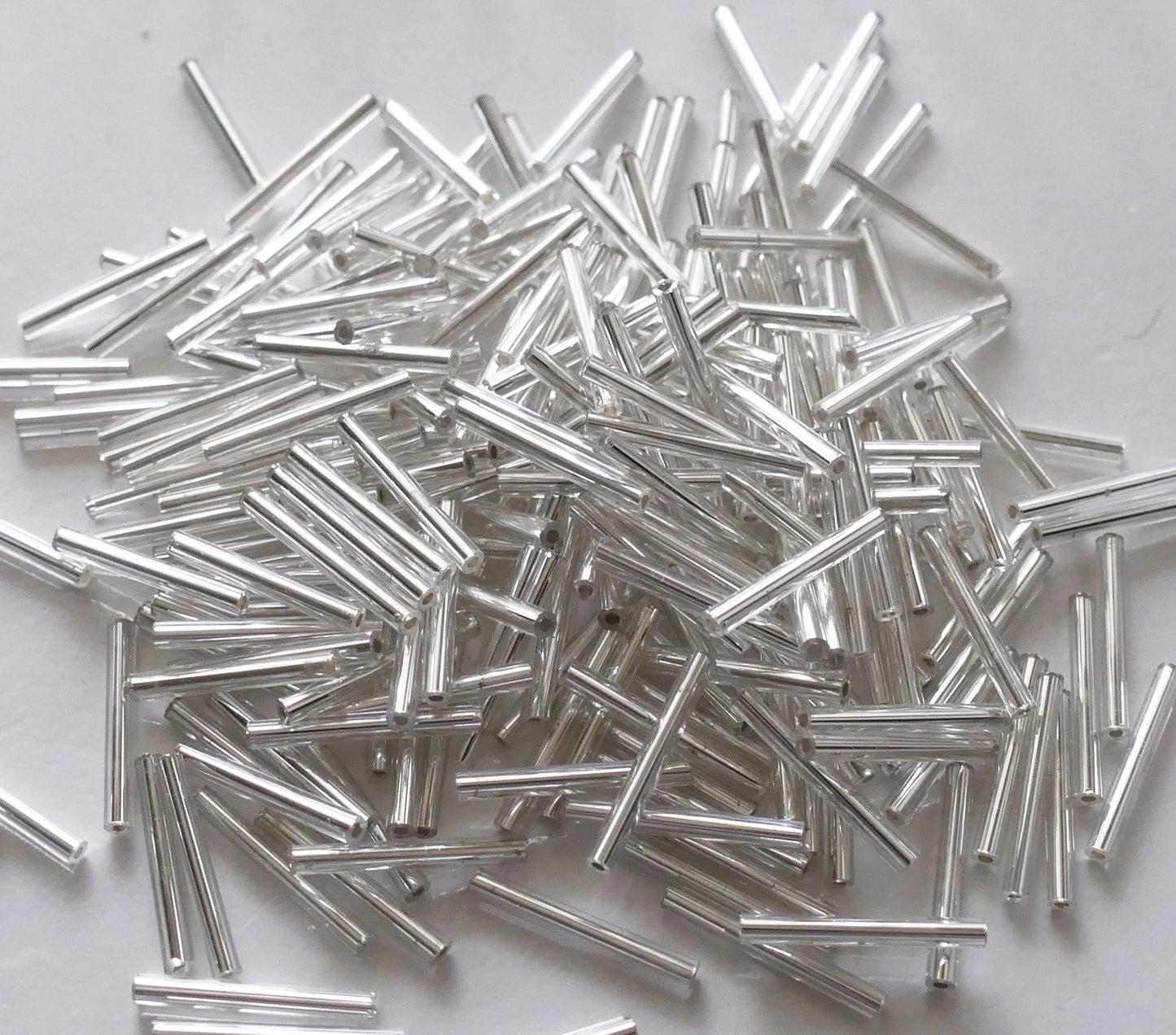 Bugle Beads/Pipe Beads for Maggam & Aari Embroidery, Beading & Jewelry Making, Metallic Shine Glass Beads, Ideal for Saree & Blouse Decoration, Craft & DIY Projects