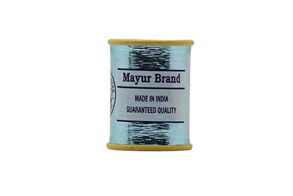 Mohan Shoppe Flat Badla (Metallic Yarn) Thread for Embroidery Work, Beading, Jewlery Making and Crafts, 1 Roll